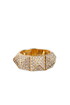 Metal Rockstud Ring With Swarovski® Crystals