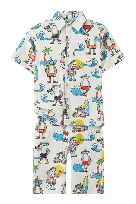 Kids Cotton Sharks Shirt