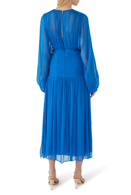 Maya Ruched Panelled Midi Dress