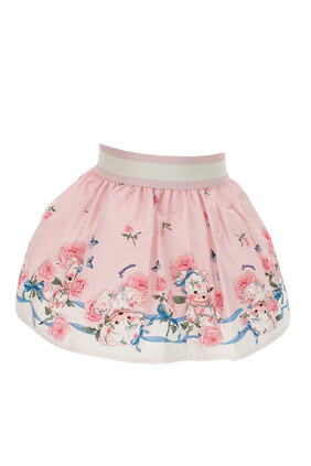 Floral-print Mini Skirt