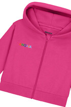 Kids Graphic Zipped Cotton Hoodie