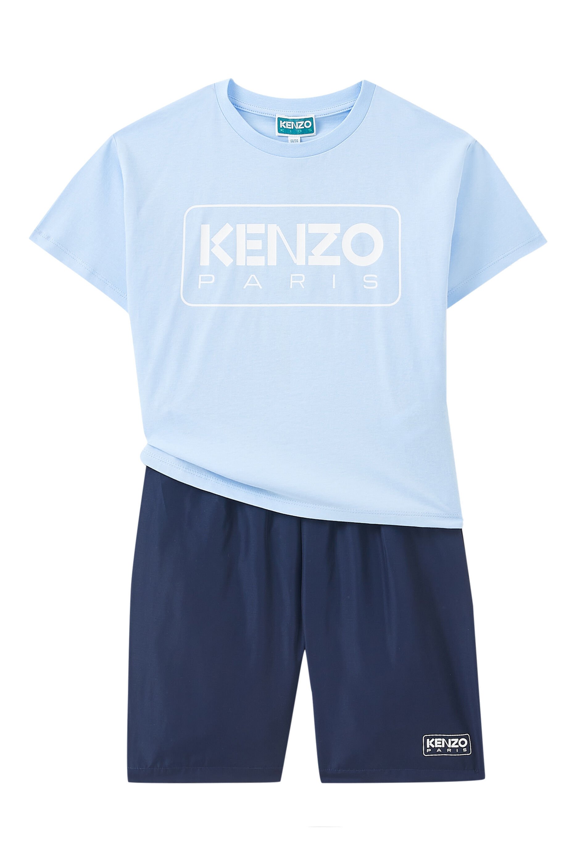 Kenzo Kids Kotora-print cotton shorts set - Red