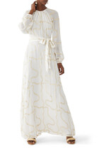 Long Sleeve Belted Gown