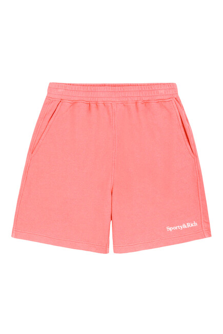 Serif Logo Soft Gym Shorts