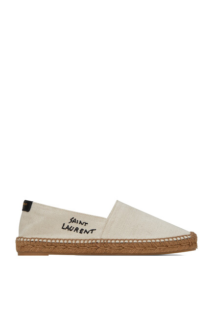 Logo Embroidered Canvas Espadrilles