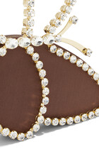 Butterfly Crystal-Embellished Clutch