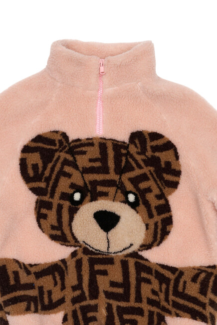 Fleece Teddy Bear Half-Zip Sweatshirt