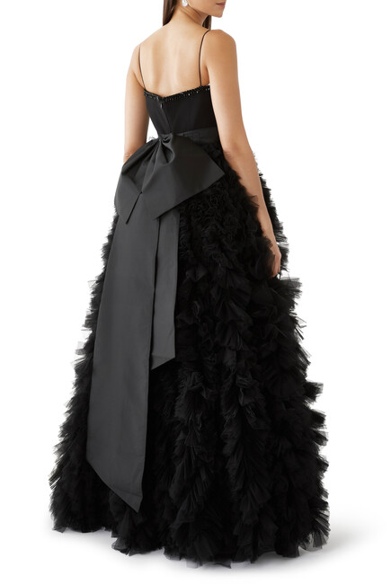 Feather Cuff Gown