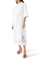 Agua Embroidered Shirt Dress