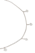 Princess Cut Necklace, 18k White Gold & Diamond