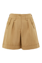 Iakino Cotton Shorts with Turnbacks