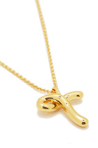 Curly Molten Initial Pendant Necklace, 18K Gold Plated Recycled Sterling Silver