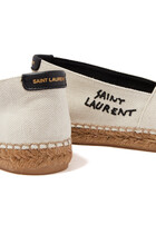 Logo Embroidered Canvas Espadrilles