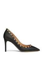 Rockstud Leather Pumps