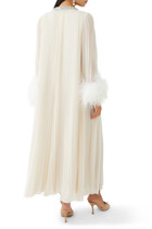 Chiffon Feather Midi Dress