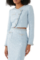 Sequin Boucle Cropped Jacket