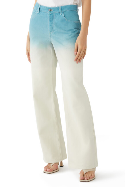 Joelle Dip Dye Wide-Leg Denim Jeans