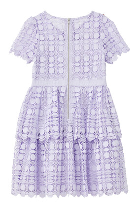 Petal Lace Tiered Mini Dress