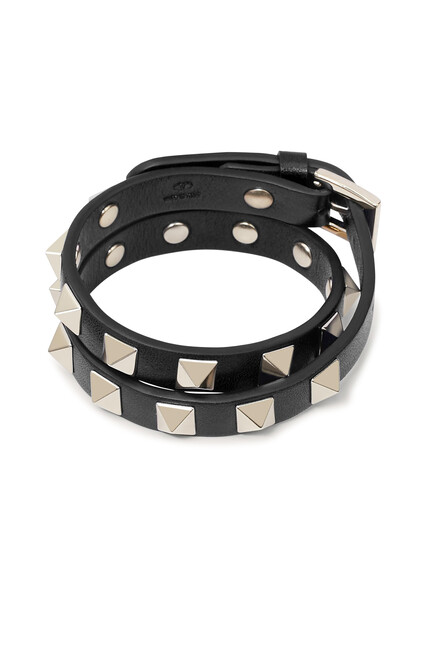  Rockstud Leather Bracelet