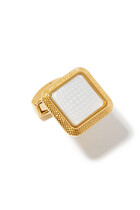 Square Yellow Gold Plated Cufflinks