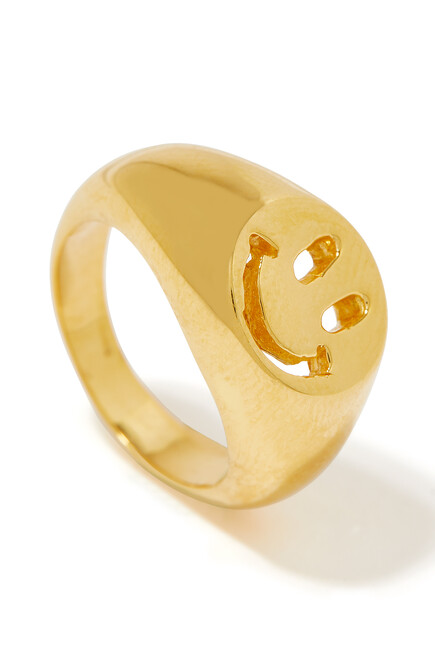 Little Dude Ring, Gold-Plated Brass