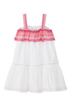 Sleeveless Zig-Zag Frill Dress