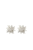 Fireworks Flower Stud Earrings, 18k White Gold & Diamonds