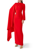 Lydia Cape Sleeve Maxi Dress