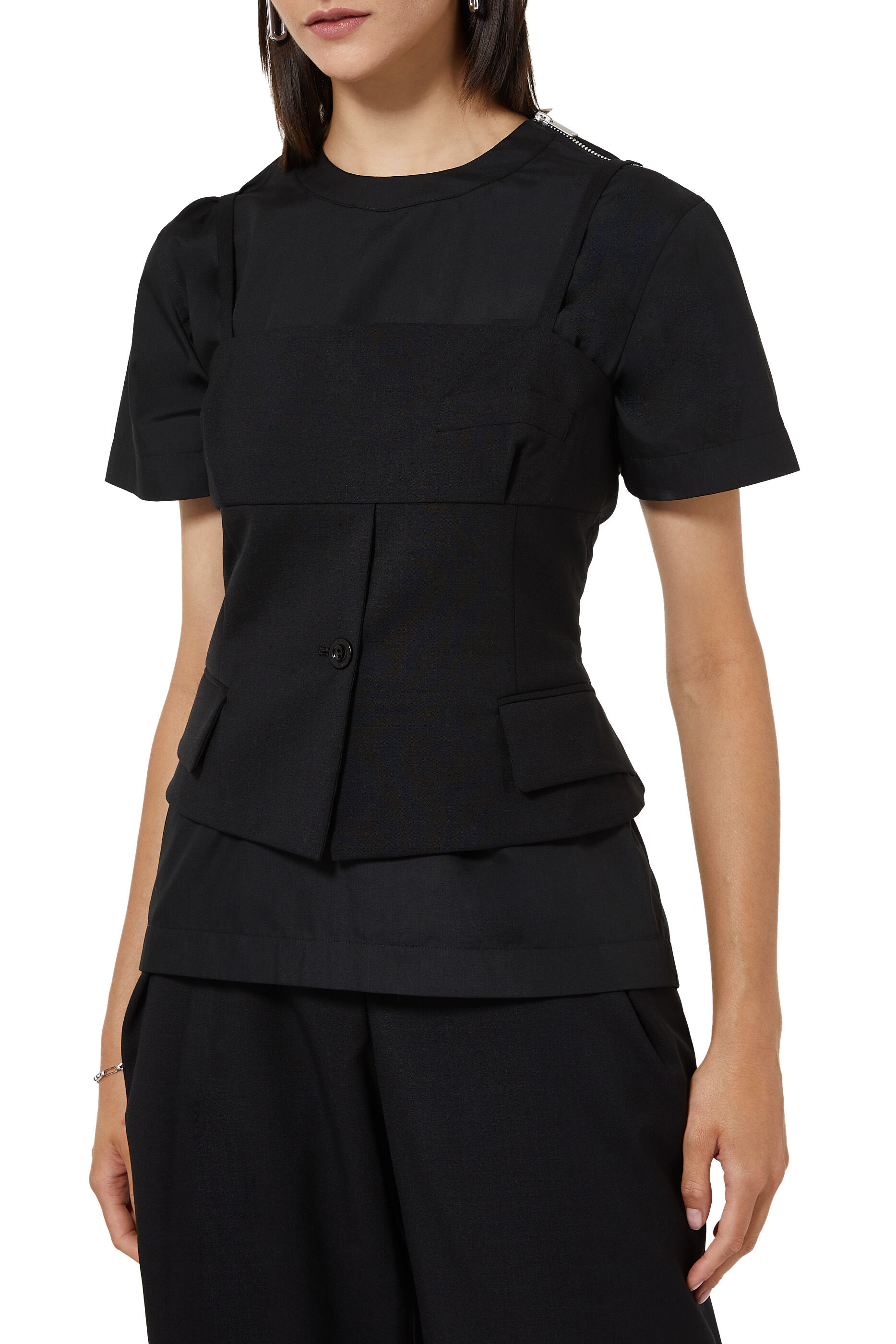Buy Sacai Suiting Mix Pullover for Womens | Bloomingdale's KSA