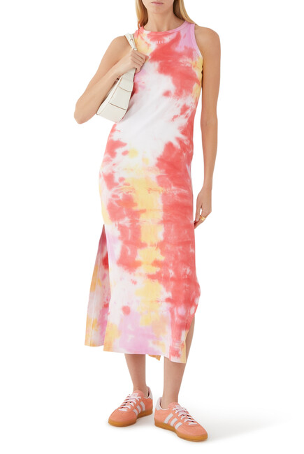 Tie-Dye Ribbed Midi Dress