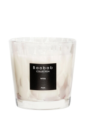 Max One White Pearls Candle