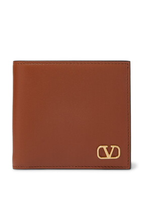 Valentino Garavani V-Logo Plaque Bi-Fold Wallet