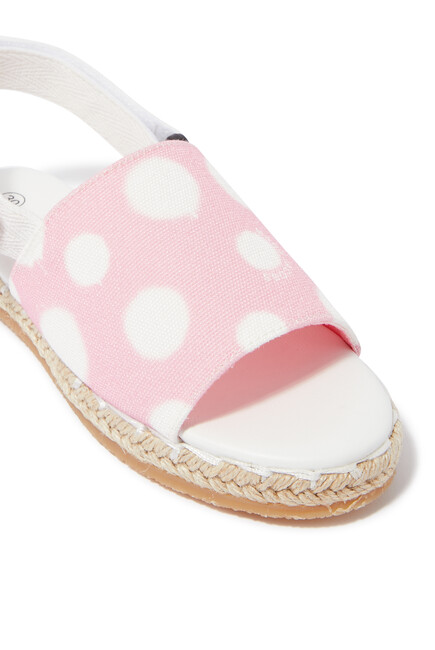 Kids Polka Dot Canvas Sandals