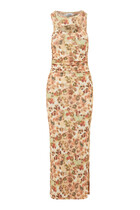 Animal-print Fitted Maxi Dress