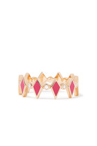 Mosaic Lakota Pink Enamel Ring