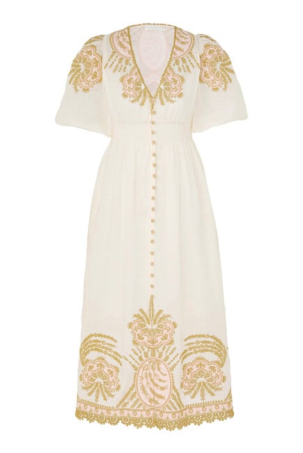 Waverly Embroided Midi Dress
