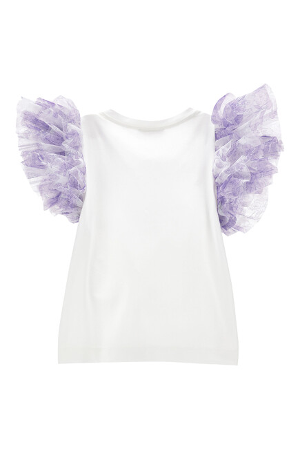 Tulle Sleeve T-Shirt