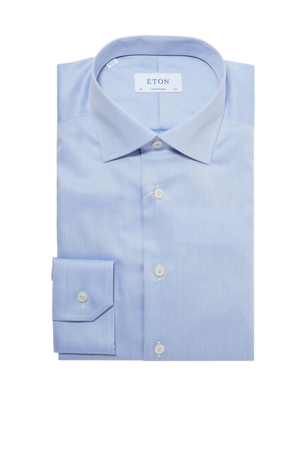 Blue Cotton-Twill Shirt