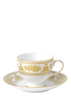 Gold Columbia Leigh Cup and Saucer