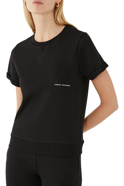 AX Embossed Logo T-shirt in Jersey