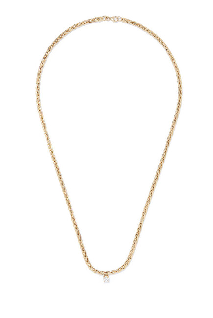 Collier Palmier Floating Diamant Necklace, 18K Yellow Gold & Diamond