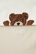 Kids Bear Logo-Print Cotton Sleeping Bag