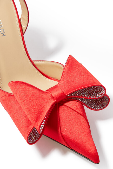 Le Cadeau 85 Bow-Detail Satin Pumps