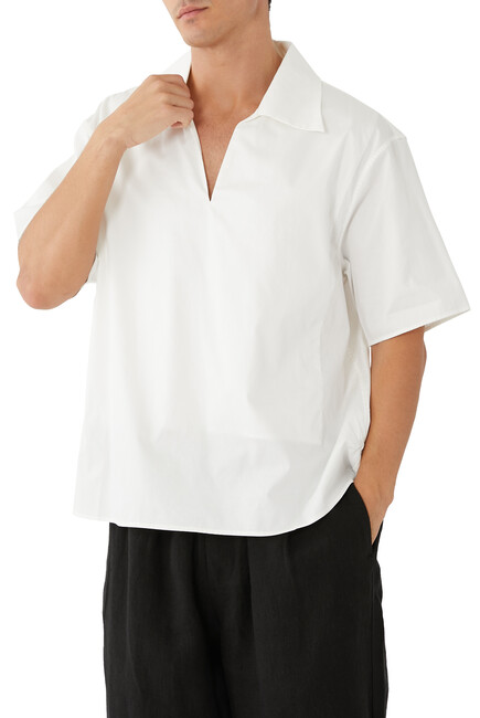 Spread Collar Short Sleeve Shirt