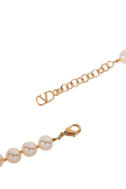 Vlogo Faux Pearl Necklace