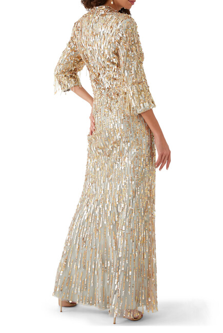 Oscar Sequin-Embellished Gown