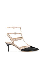 Rockstud 65 Leather Caged Pumps