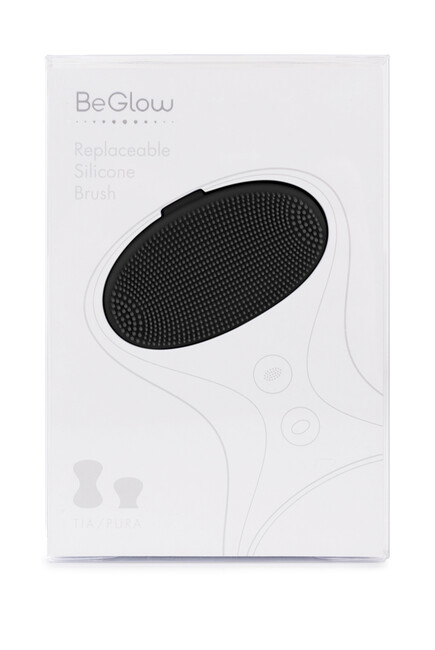 BeGlow Replaceable Silicone Brush-Black