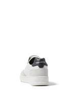 Kids Logo-Patch Leather Sneakers