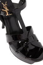 Tribute Platform Sandals in Patent Leather